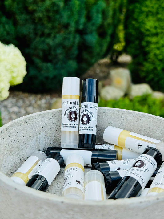 Balsam do ust z woskiem pszczelim i miodem 5 ml